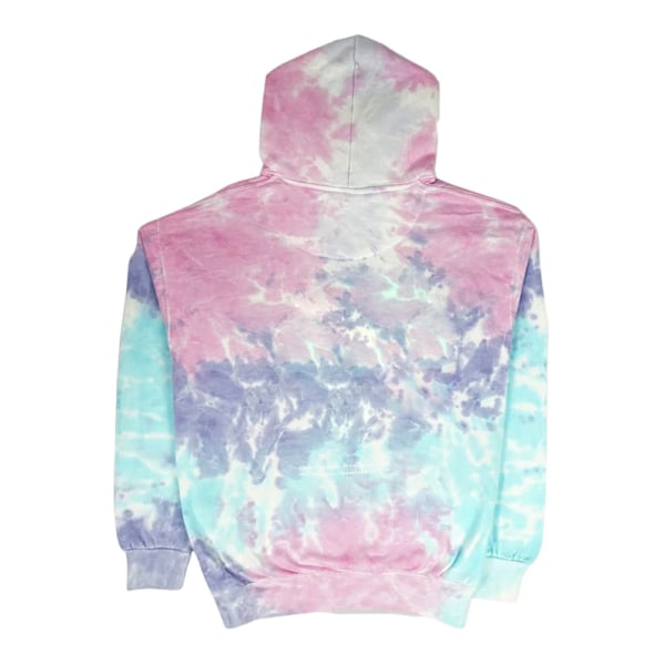 Colortone Unisex Regnbåge Tie Dye Pullover Hoodie S Lila/Blå/ Purple/Blue/Pink S