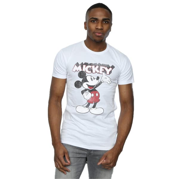 Disney Herr Mickey Mouse Presents T-Shirt S Vit White S