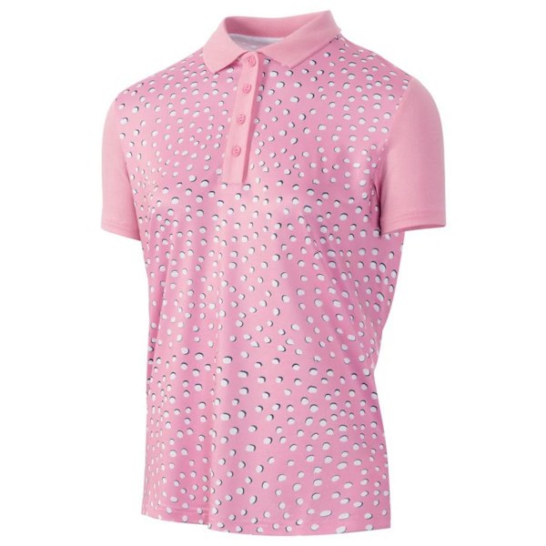 Island Green Dam Golfpolo för Kvinnor/Dam Storlek M Rosa/Vit Pink/White M