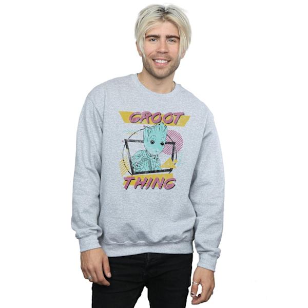 Marvel Mens Guardians Of The Galaxy Vol. 2 Groot Thing Sweatshirt XXL Sports Grey Sports Grey XXL