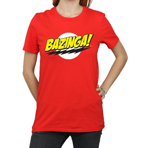 The Big Bang Theory Dam/Damer Bazinga Boyfriend T-Shirt XL Red XL