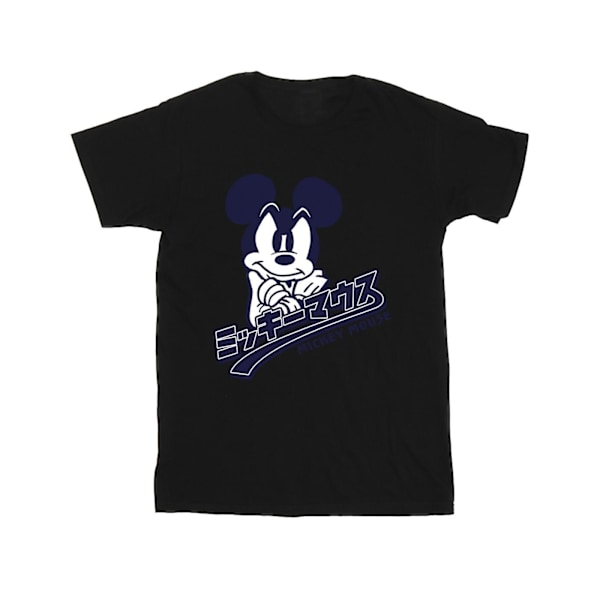 Disney Girls Mickey Mouse Japansk Bomull T-shirt 5-6 År Svart Black 5-6 Years