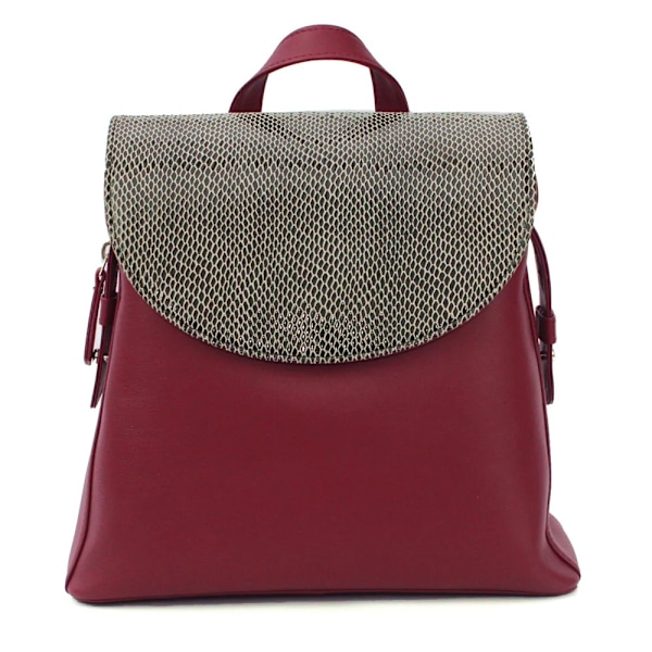 Eastern Counties Leather Petra Snake Print Läderryggsäck En Storlek Cranberry One Size