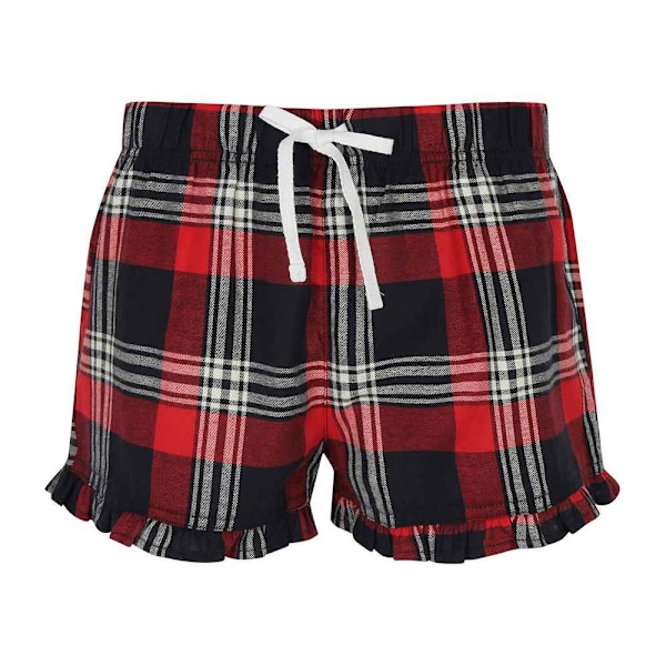 SF Dam/Dam Tartan Frill Shorts XS Röd/Marinblå Red/Navy XS