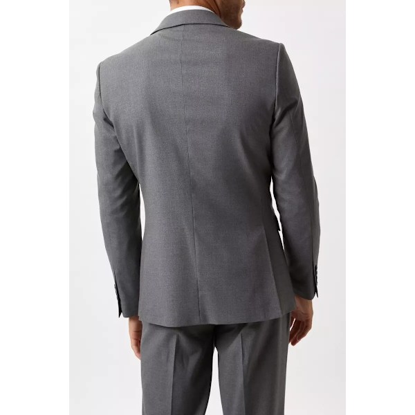 Burton Essential Single-Breasted Skinny Suit Jacket 44R Li Light Grey 44R