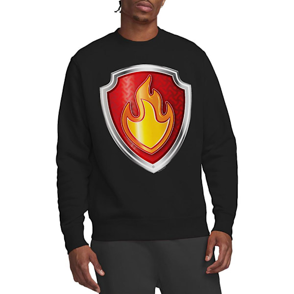 Paw Patrol Unisex Vuxen Marshall Badge Sweatshirt M Svart Black M