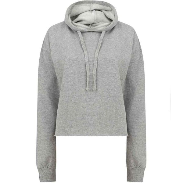 SF Dam/Dam Slounge Plain Heather Crop Hoodie XS Grå Grey XS