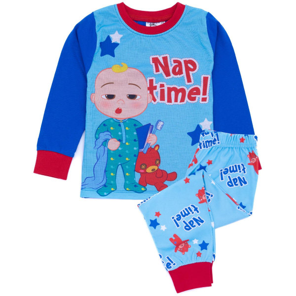Cocomelon Boys Nap Time Långärmad Pyjamas Set 12-18 månader Bl Blue/Red 12-18 Months