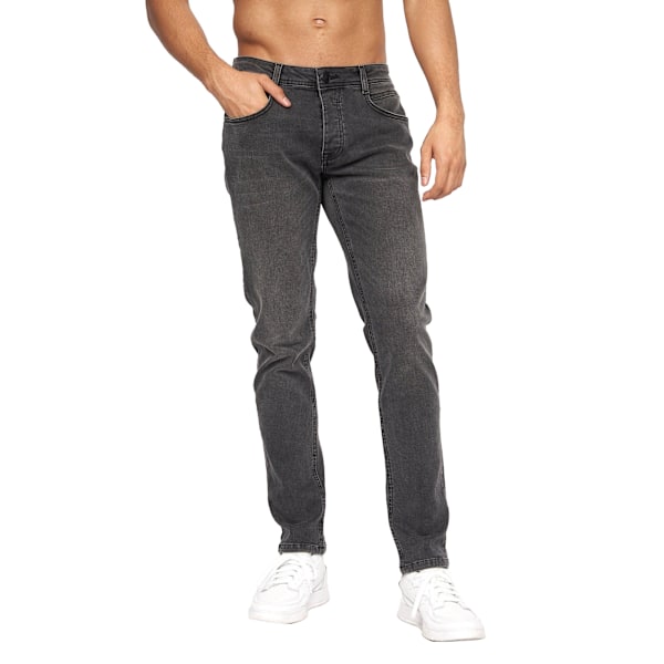 Crosshatch Malcolm Slim Jeans 30R Mörkgrå Dark Charcoal 30R