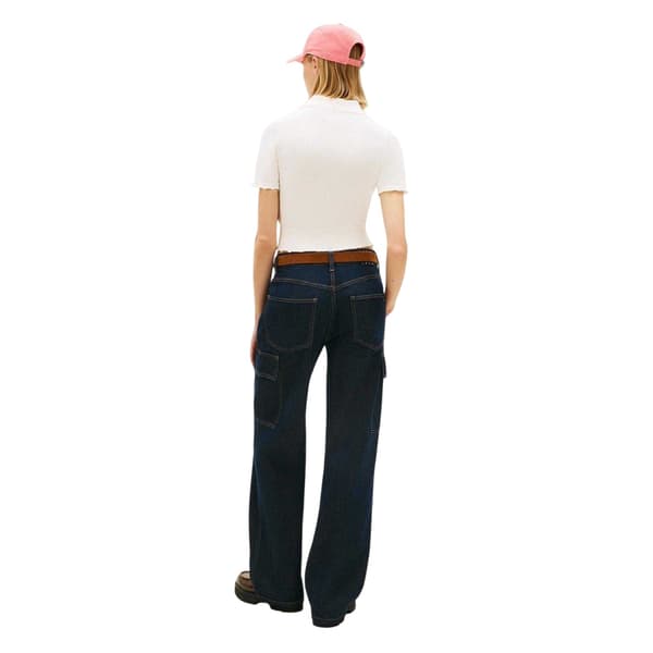 Tommy Jeans Dam Logotyp Pikétröja 10 UK Vit White 10 UK