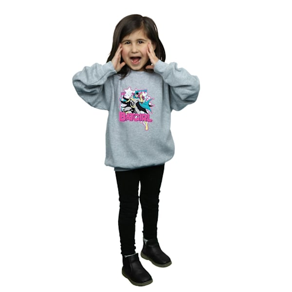 DC Comics Girls Batgirl Leap Sweatshirt 12-13 år Sports Grey Sports Grey 12-13 Years