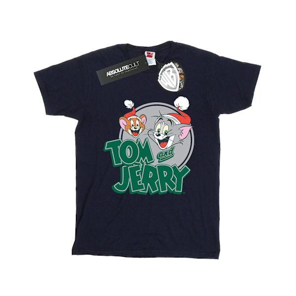 Tom And Jerry Dam/Damer Julhälsningar Bomull Pojkvän Navy Blue M