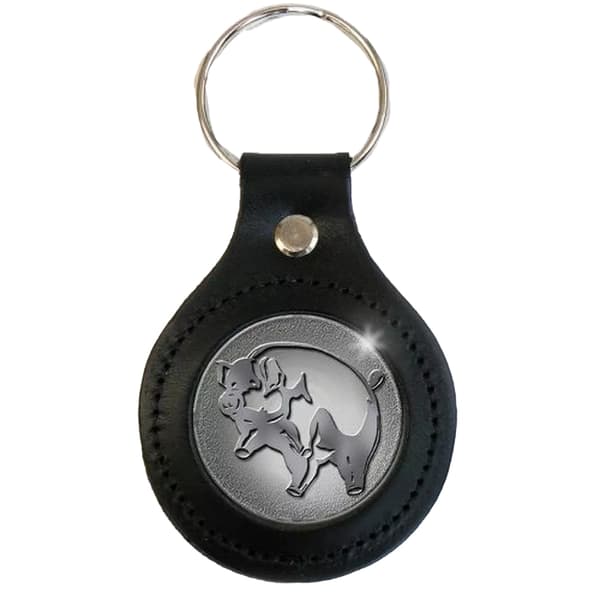 Pink Floyd Pig Läder Nyckelring One Size Svart/Silver Black/Silver One Size