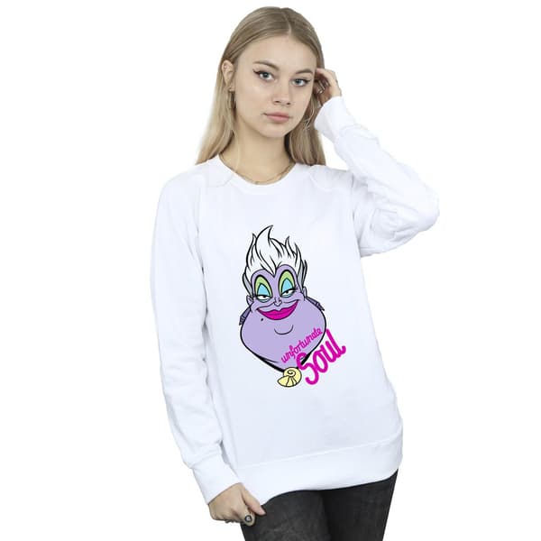 Disney Dam/Damer Skurkar Ursula Olycklig Själ Sweatshirt White XL