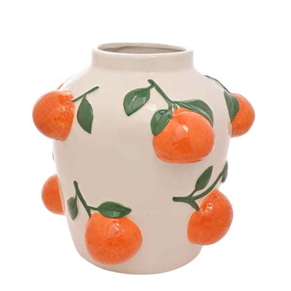 Hestia 23cm Vit Vas Med Apelsiner One Size Vit White One Size