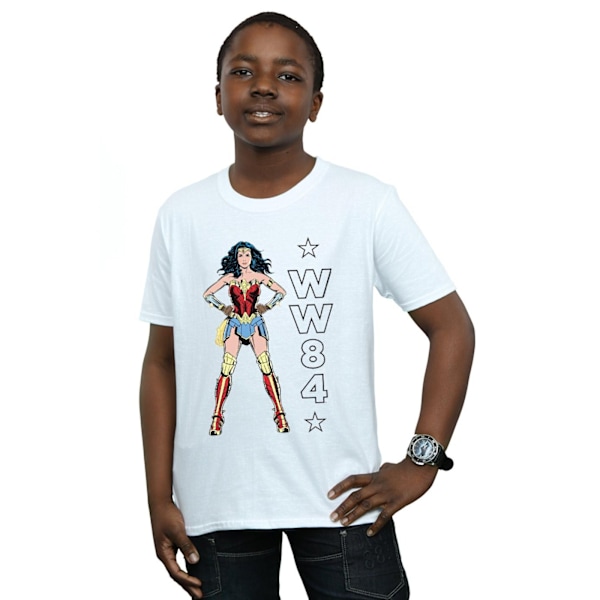 DC Comics Boys Wonder Woman 84 Stående Logotyp T-shirt 12-13 år White 12-13 Years