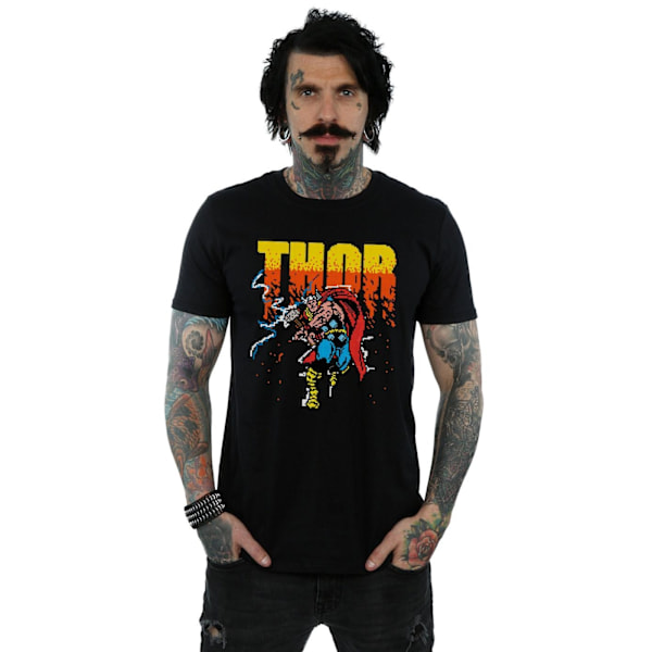 Marvel Herr Thor Pixelated T-shirt 4XL Svart Black 4XL