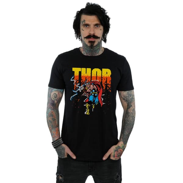 Marvel Herr Thor Pixelated T-Shirt L Svart Black L