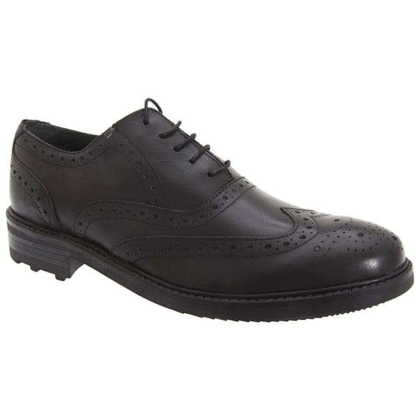 Roamers Herr 5 Ögla Brogue Oxford Läderskor 6 UK Svart Black 6 UK