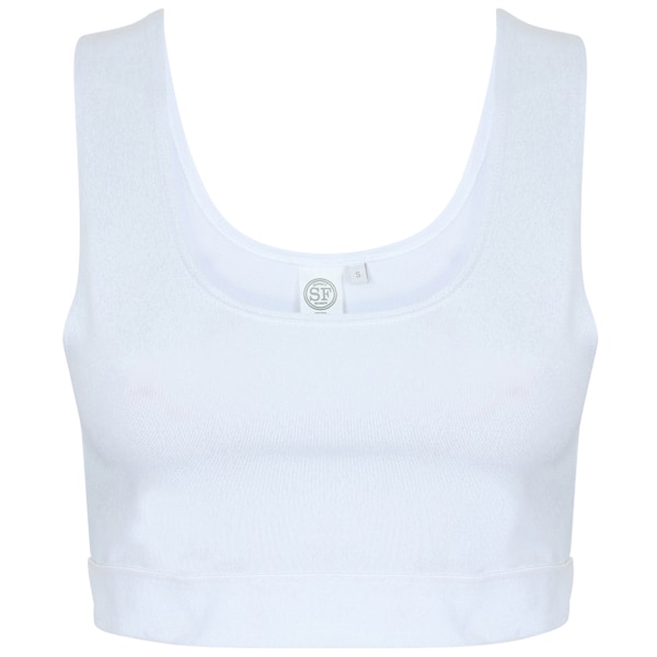 Skinni Fit Dam/Dam Fashion Sleeveless Crop Top XS Vit/Vit White/White XS