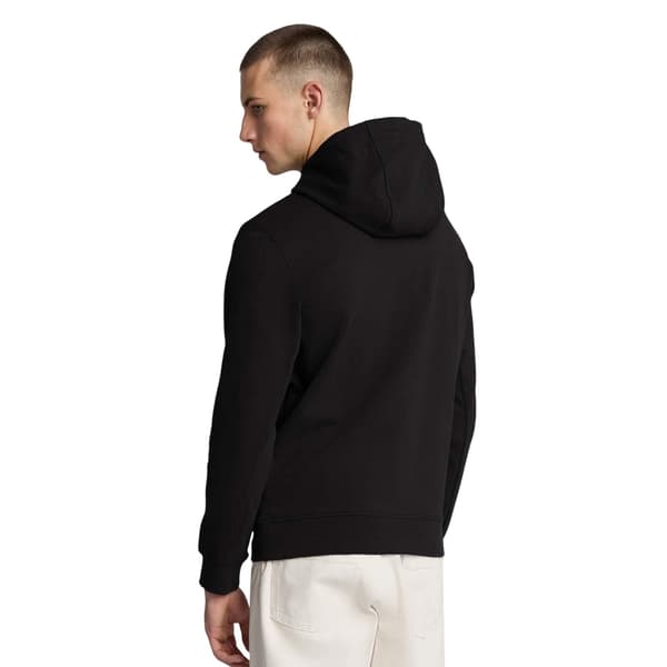 Lyle & Scott Hybrid Softshell Pull Over Hoodie för män S Svart Black S