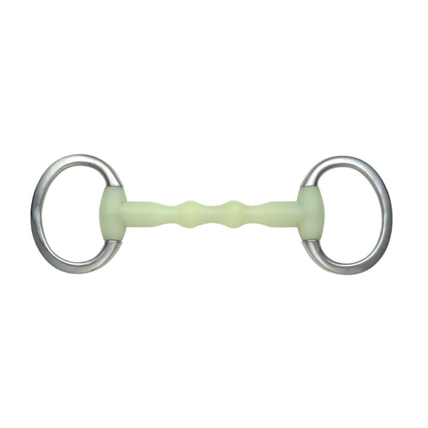 Shires Equikind Ripple Mullen Mouth Häst Eggbutt Snaffle Bit 5 Pale Green 5in