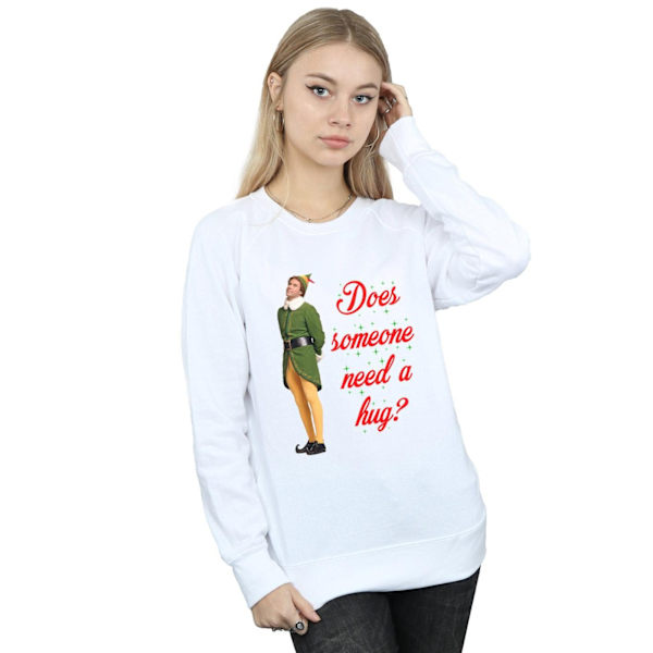Elf Dam/Kvinnor Hug Buddy Sweatshirt M Vit White M