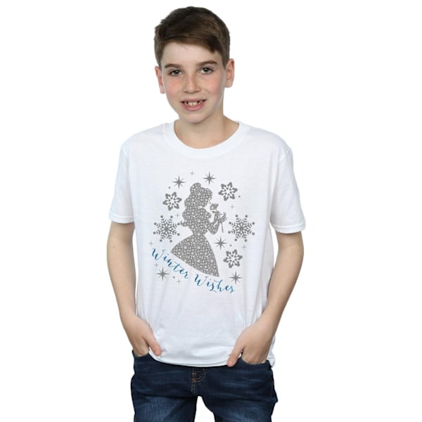 Disney Princess Boys Belle Vinter Silhouette T-shirt 12-13 år White 12-13 Years