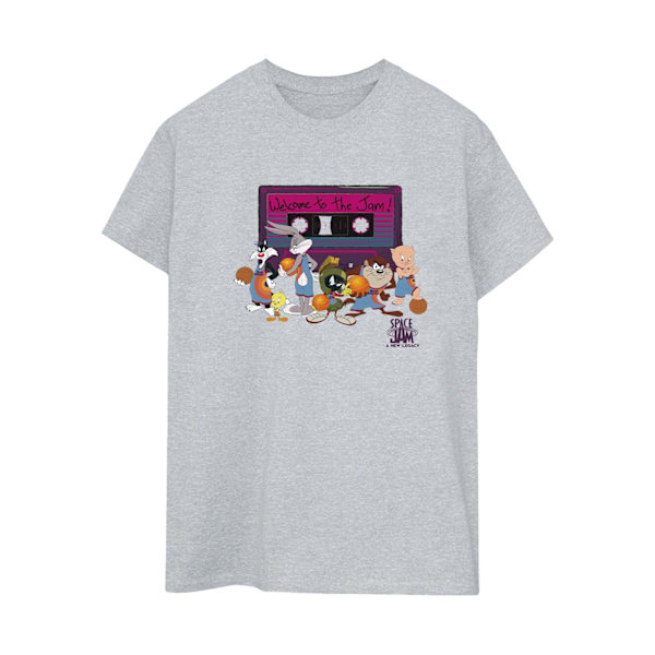 Space Jam: A New Legacy Dam/Damer Team Kassett Bomull Pojkvän T-shirt Sports Grey L