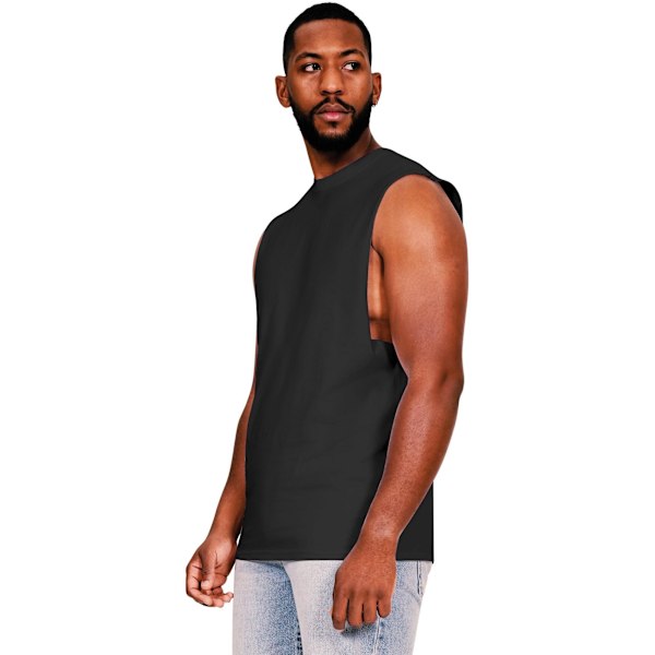 Casual Classics Herr Ringspun Bomull Drop Arm Hål Tank Top 3X Black 3XL