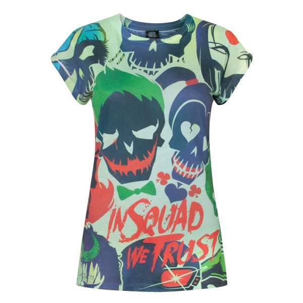 Suicide Squad Damer/Damer i Squad We Trust Sublimated T-Shir Multicoloured XL