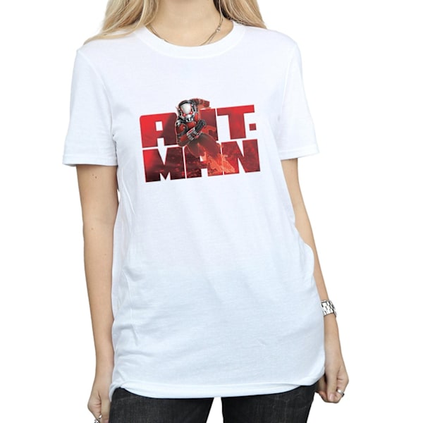 Marvel Dam/Damer Ant-Man Löparbomull Boyfriend T-shirt X White XXL