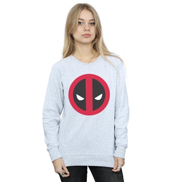 Marvel Womens/Ladies Deadpool Large Clean Logo Sweatshirt L Hea Heather Grey L