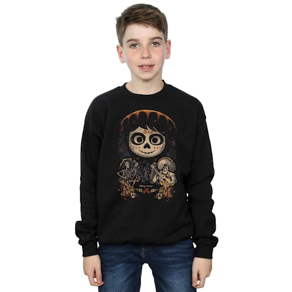 Disney Boys Coco Miguel Face Poster Sweatshirt 7-8 år Svart Black 7-8 Years