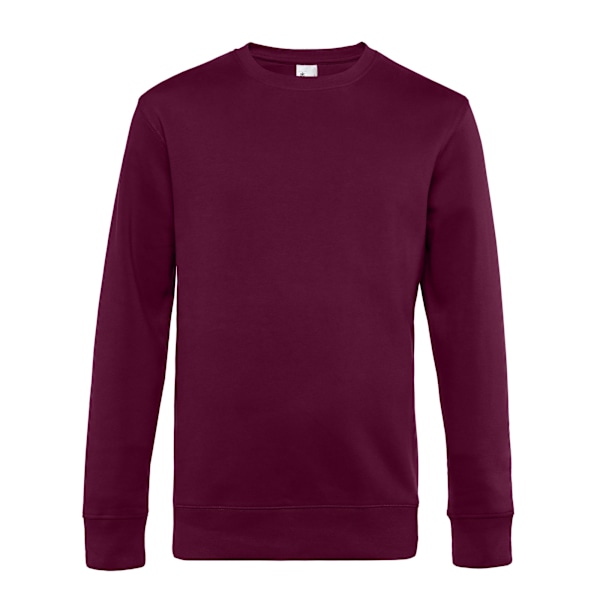 B&C Herr King Rundhals Tröja XXL Mörkt Körsbär Dark Cherry XXL