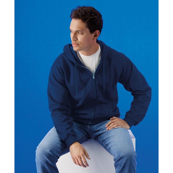 Gildan Herr Softstyle Fleece Mellanvikt Hel Dragkedja Huvtröja XL Militärgrön Military Green XL