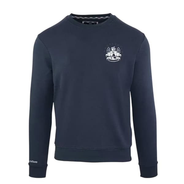 Aquascutum Herr Crest Crew Neck Regular Sweatshirt S Marinblå Navy S