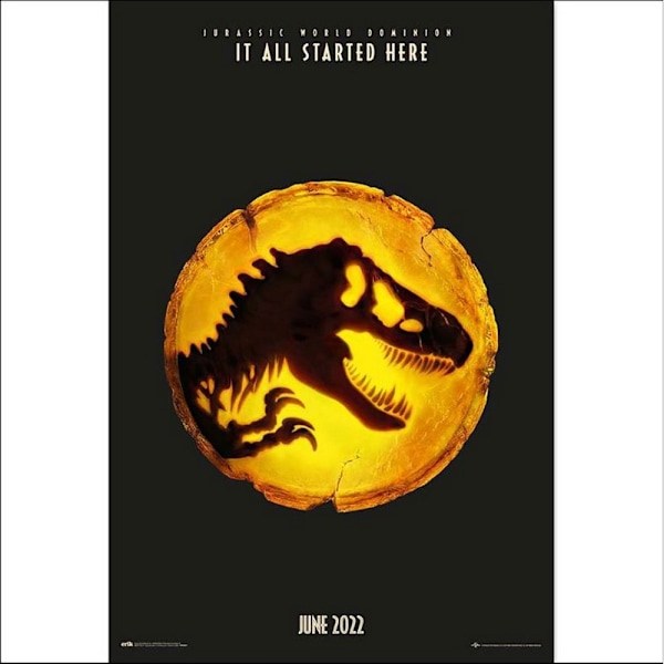 Jurassic World: Dominion It All Started Here Poster One Size Bl Black/Yellow One Size