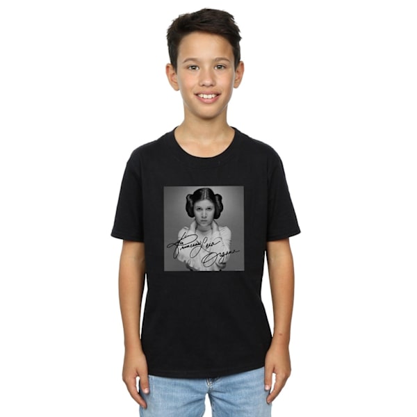 Star Wars Boys Princess Leia Organa T-Shirt 7-8 år Svart Black 7-8 Years