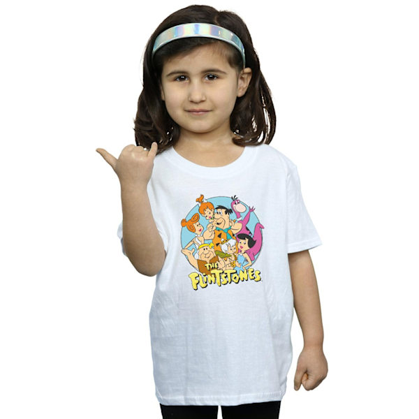 The Flintstones Girls Group Circle Bomull T-shirt 12-13 år W White 12-13 Years