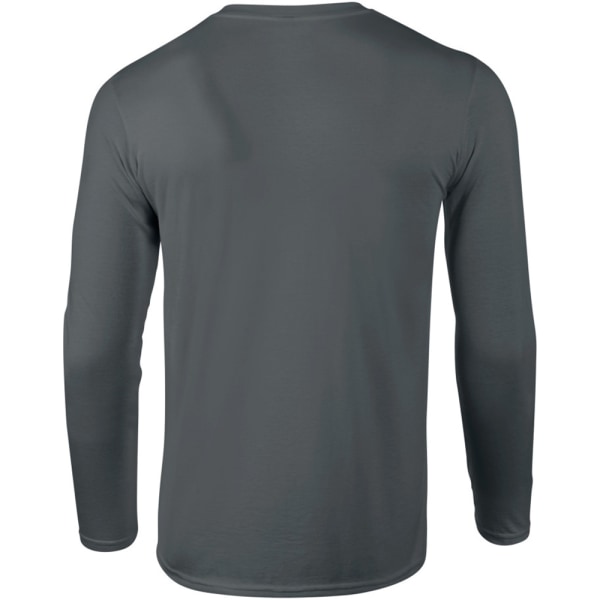 Gildan Herr Soft Style Långärmad T-shirt L Charcoal Charcoal L