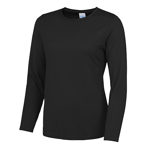 AWDis Cool Dam/Damer Girlie Långärmad T-shirt 10 UK Jet Jet Black 10 UK