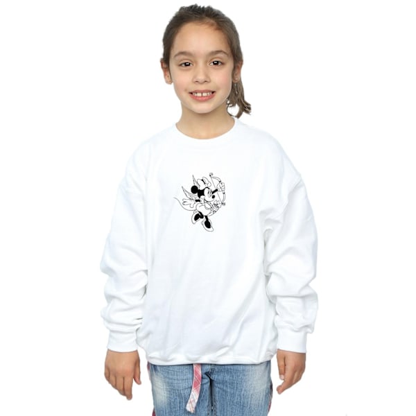 Disney Girls Minnie Mouse Love Cherub Sweatshirt 12-13 år Vit White 12-13 Years