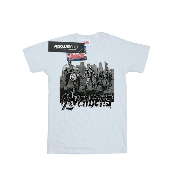 Marvel Girls Avengers Mono Team Art Bomull T-shirt 9-11 år W White 9-11 Years