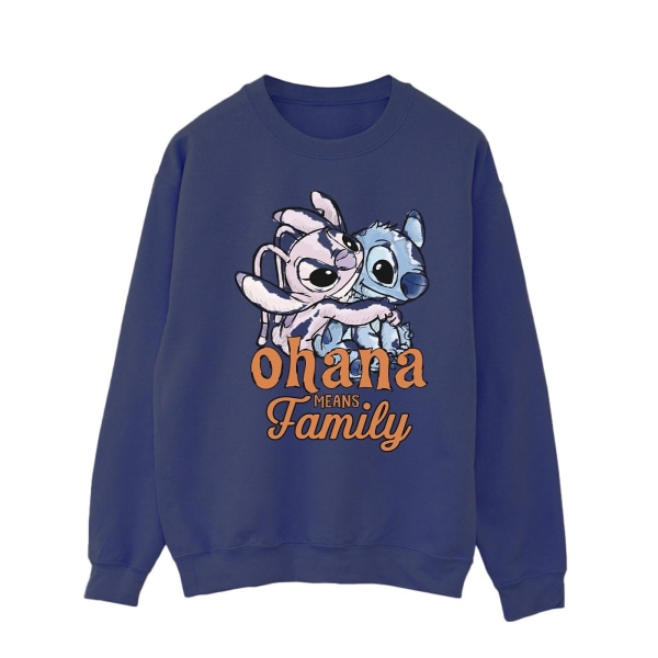 Disney Mens Lilo And Stitch Ohana Angel Hug Sweatshirt L Marinblå B Navy Blue L