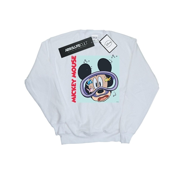 Disney herr Mickey Mouse Under Water Sweatshirt M Vit White M