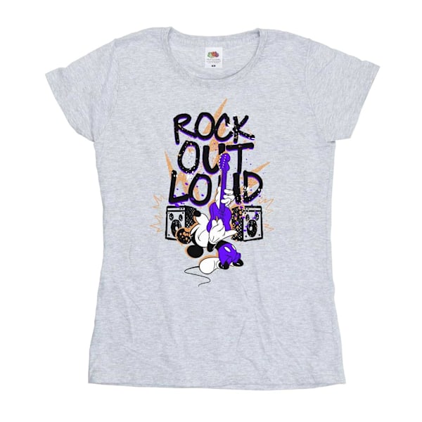 Disney Womens/Ladies Mickey Mouse Rock Out Loud Bomull T-shirt Sports Grey L