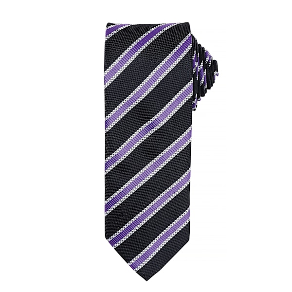 Premier Herr Waffle Stripe Formell Business Slips 1 Storlek Svart/R Black/Rich Violet One Size