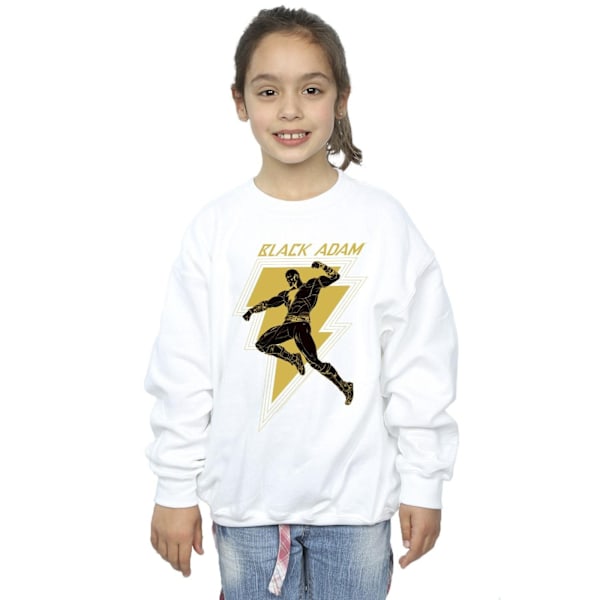 DC Comics Girls Black Adam Golden Bolt Brösttröja 3-4 år White 3-4 Years