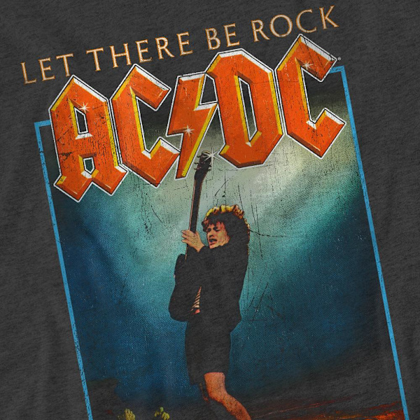 AC/DC Unisex Vuxen Let There Be Rock T-Shirt M Kolgrå Charcoal M